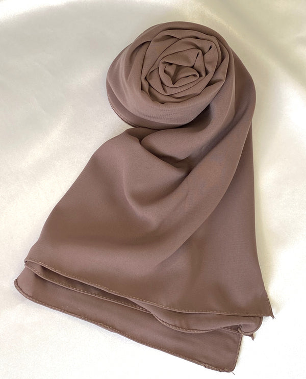 Hijab en soie de Médine rose taupe