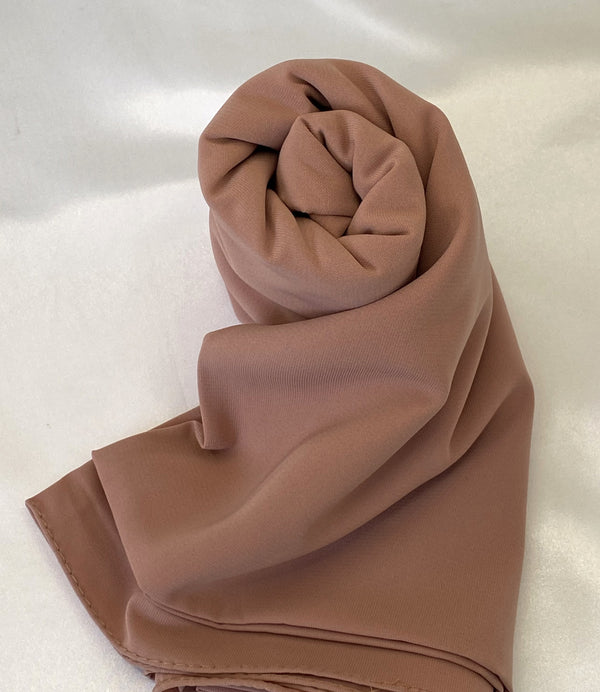 Hijab en soie de Médine rose nude