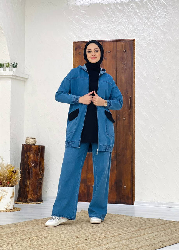 ENSEMBLE  EN JEAN 3 PIECES AMALI